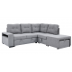 TT 1226 Pull-Out Storage Reversible Sofa Sectional Grey 